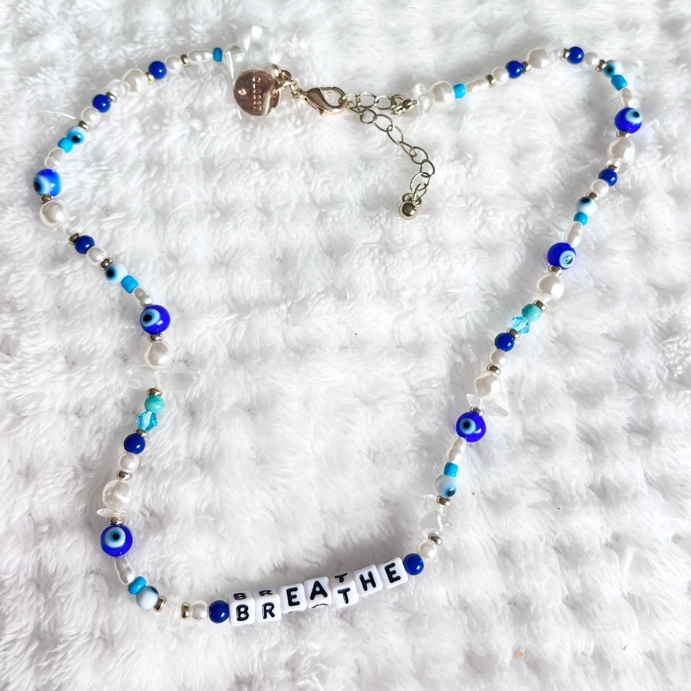 Little Words Project Evil Eye “Breathe” Necklace